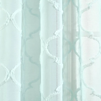 Set Of 2 Avon Trellis Grommet Sheer Window Curtain Panels - Lush Décor 2 Set Of 2 Avon Trellis Grommet Sheer Window Curtain Panels - Lush Décor - Image 2