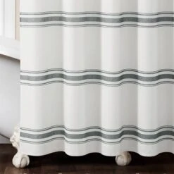 Farmhouse Striped Shower Curtain - Lush Décor -Beautiful House GUEST 453a9cb0 5360 40d6 99cb c9579a338aee