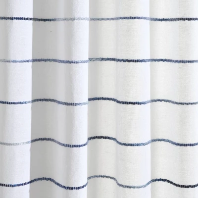 Ombre Striped Yarn Dyed Cotton Shower Curtain - Lush Décor 3 Ombre Striped Yarn Dyed Cotton Shower Curtain - Lush Décor - Image 3