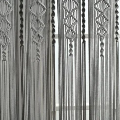 Lush Décor Boho Macrame Textured Cotton Window Curtain/Room Divider/Doorway/Wall Decor Single Gray 40X63 -Beautiful House GUEST 45d2c7f2 86f8 4f94 9026 0cc86a0200e2