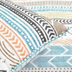 Lush Décor 3pc Hygge Geo Reversible Cotton Quilt & Sham Set -Beautiful House GUEST 464c5631 255d 4461 bf69 ce8a8aa8c8e0