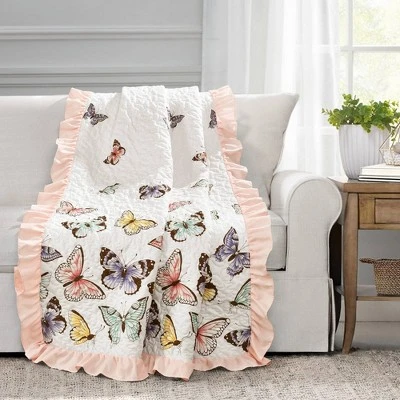 50"x60" Kids' Flutter Butterfly Throw Blanket - Lush Décor 6 50"x60" Kids' Flutter Butterfly Throw Blanket - Lush Décor - Image 6