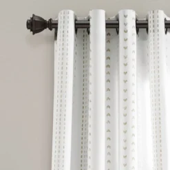 Set Of 2 Hygge Striped Window Curtain Panels - Lush Décor