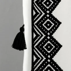 Lush Décor Aztec Diamond Border Tassel Window Curtain Panels Off White/Black Single 52X84 -Beautiful House GUEST 4c328581 bc4d 4bd2 a994 e156e3fab2a4