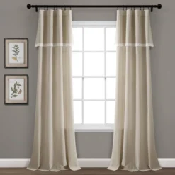 Linen Lace Window Curtain Panels - Lush Décor -Beautiful House GUEST 4cd300f9 090d 44d2 ba5b b17bb1b121d1