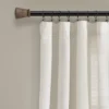 1pc Light Filtering Farmhouse Linen Button Window Curtain Panel - Lush Décor
