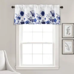 18"x52" Zuri Flora Light Filtering Valance - Lush Décor -Beautiful House GUEST 4e80635d 59cd 4cf6 b5e1 5049846e398e