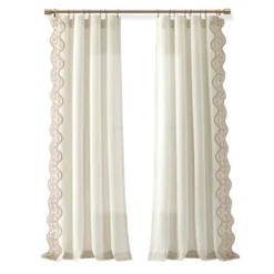 Lush Décor Scalloped Edge Lace Border Window Panel Off White/Neutral Single 52x84 15 Lush Décor Scalloped Edge Lace Border Window Panel Off White/Neutral Single 52x84 -Beautiful House GUEST 4e8fb21b 7d8c 4fa4 8065 54c45cd600cd