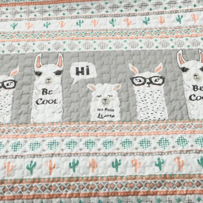 6pc 39"x75" Llama Striped Daybed - Lush Décor 2 6pc 39"x75" Llama Striped Daybed - Lush Décor - Image 2