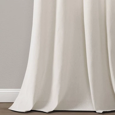 Farmhouse Faux Linen Colorblock Pleated Window Curtain Panel - Lush Décor 3 Farmhouse Faux Linen Colorblock Pleated Window Curtain Panel - Lush Décor - Image 3