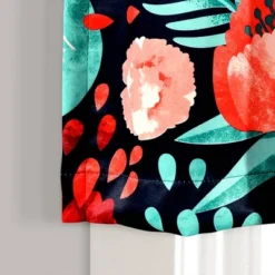 52"x18" Light Filtering Poppy Garden Window Valance - Lush Décor -Beautiful House GUEST 50c72cf3 df89 41b0 a3db cb2080862634