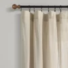 Lush Décor Linen Button Botanical Garden Window Curtain Panels Single