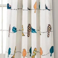 Lush Décor Rowley Birds Light Filtering Window Curtain Panels Multi 52x95+2 Set -Beautiful House GUEST 52af40a9 1a2e 4fa7 b28d 5eece1f4af09