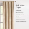 38"x84" Lush Decor Glam Pleated Velvet Light Filtering Window Curtain Panels Neutral Pair