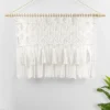 40"x30" Boho Macrame Tassel Cotton Window Valance White - Lush Décor
