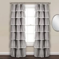 52"x84" Ruffle Window Curtain Panel - Lush Décor 8 52"x84" Ruffle Window Curtain Panel - Lush Décor -Beautiful House GUEST 5686fda8 c2bc 4e1d 9a3f 1299ed23c31f
