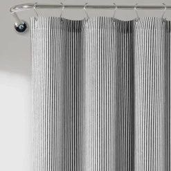 72"x72" Farmhouse Vintage Striped Yarn Dyed Cotton Shower Curtain - Lush Décor