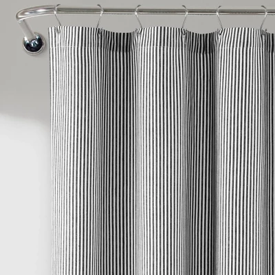 72"x72" Farmhouse Vintage Striped Yarn Dyed Cotton Shower Curtain - Lush Décor 1 72"x72" Farmhouse Vintage Striped Yarn Dyed Cotton Shower Curtain - Lush Décor