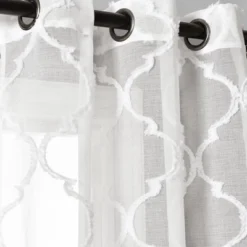 2pk 38"x84" Sheer Avon Trellis Curtain Panels White - Lush Décor 7 2pk 38"x84" Sheer Avon Trellis Curtain Panels White - Lush Décor -Beautiful House GUEST 59db816d 0944 4e6b 9dfd 383cf7cd8524