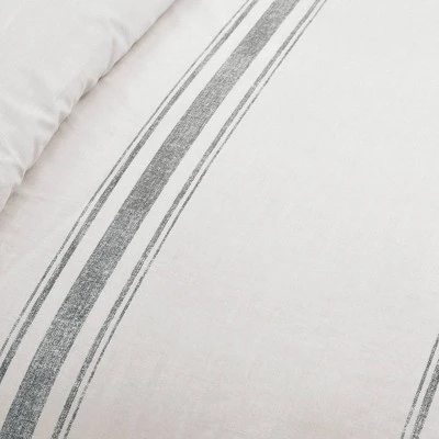 Lush Décor Farmhouse Stripe Reversible Duvet Set 2 Lush Décor Farmhouse Stripe Reversible Duvet Set - Image 2