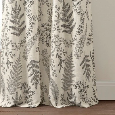Lush Décor Botanical Dreams Window Panels Light Linen/Black Pair 42x84 3 Lush Décor Botanical Dreams Window Panels Light Linen/Black Pair 42x84 - Image 3