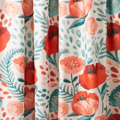 Poppy Garden Shower Curtain - Lush Décor 2 Poppy Garden Shower Curtain - Lush Décor - Image 2