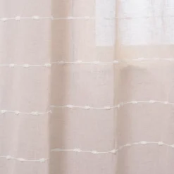 Lush Décor Farmhouse Textured Grommet Sheer Window Curtain Panels Blush 38X84 Set