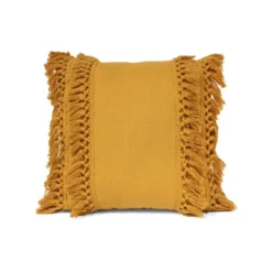 20"x20" Oversize Modern Tassel Square Throw Pillow - Lush Décor -Beautiful House GUEST 5c7d4d35 cc2d 4ea6 a662 f875a006ea14