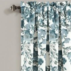 2pk 52"x84" Light Filtering Tanisha Curtain Panels Blue/Gray - Lush Décor