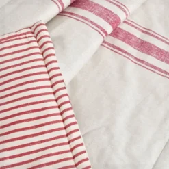 Lush Décor 50"x60" Farmhouse Stripe Throw Blanket Red -Beautiful House GUEST 5ee69a5f dd90 484a 833d 9dd355ae52c4