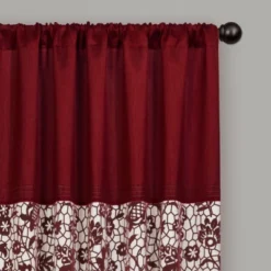 Lush Décor Estate Garden Window Panel Single Red 54x84