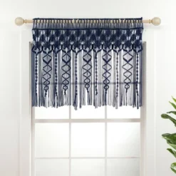 30"x40" Boho Macrame Textured Cotton Window Valance - Lush Décor -Beautiful House GUEST 60cb6e69 686c 4982 b7a4 57f783c6aa89