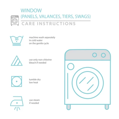 Lush Decor Modern Faux Linen Embroidered Edge With Attached Valance Window Curtain Panels Dark Linen 52X84 Set 9 Lush Decor Modern Faux Linen Embroidered Edge With Attached Valance Window Curtain Panels Dark Linen 52X84 Set - Image 9