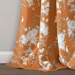 2pk 54"x84" Light Filtering Botanical Garden Curtain Panels Orange - Lush Décor -Beautiful House GUEST 653a3d73 fee1 48fb 8299 9b1a570eeb02