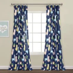 52"x84" Make A Wish Southwest Llama Cactus Window Curtain Panels Set - Lush Décor 10 52"x84" Make A Wish Southwest Llama Cactus Window Curtain Panels Set - Lush Décor -Beautiful House GUEST 65783249 d88a 48f9 85ec 1564cb76ed5c