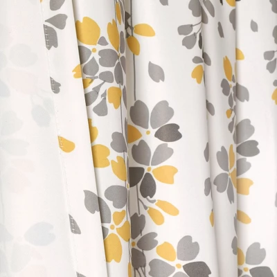 Lush Décor Weeping Flower Light Filtering Window Curtain Panels Yellow/Gray 52X108+2 Set 8 Lush Décor Weeping Flower Light Filtering Window Curtain Panels Yellow/Gray 52X108+2 Set - Image 8
