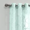 Set Of 2 Avon Trellis Grommet Sheer Window Curtain Panels - Lush Décor