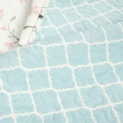 Lush Décor 3pc Botanical Bird And Flower Oversized Reversible Quilt Set White/Blue/Yellow -Beautiful House GUEST 6a73ea26 a72b 4641 ac4e f0a03f52ba14