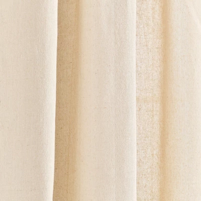 Lush Decor Modern Faux Linen Embroidered Edge With Attached Valance Window Curtain Panels Dark Linen 52X84 Set 3 Lush Decor Modern Faux Linen Embroidered Edge With Attached Valance Window Curtain Panels Dark Linen 52X84 Set - Image 3