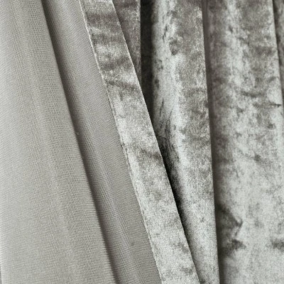 2pk 40"x84" Light Filtering Velvet Dream Bells Curtain Panels Silver - Lush Décor 4 2pk 40"x84" Light Filtering Velvet Dream Bells Curtain Panels Silver - Lush Décor - Image 4