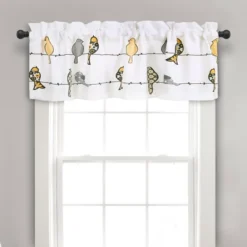 18"x52" Rowley Birds Light Filtering Valance - Lush Décor -Beautiful House GUEST 6be54000 dd89 402f bfc6 bd83fa68a8fd