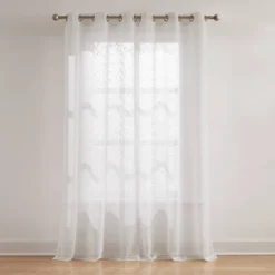 38"x84" Lush Decor Aileen Textured Raindrop Sheer Window Curtain Panels White Pair 8 38"x84" Lush Decor Aileen Textured Raindrop Sheer Window Curtain Panels White Pair -Beautiful House GUEST 6c6c70fa c10f 4bb4 b4c8 9dd6cefed214