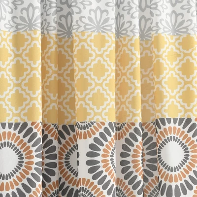 Lush Décor Bohemian Stripe Window Curtain Panels Yellow/Gray 52X84 Set 2 Lush Décor Bohemian Stripe Window Curtain Panels Yellow/Gray 52X84 Set - Image 2
