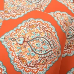 3pc Harley Cotton Duvet Cover Set Tangerine - Lush Décor -Beautiful House GUEST 6ef052c1 d669 458a af46 74ffd4233c32