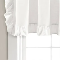 52"x18" Linen Ruffle Window Valance White - Lush Décor -Beautiful House GUEST 6f1a5e05 43dd 4c17 af0e 767c26d53822