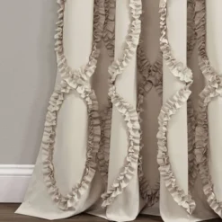 1pc 54"x84" Light Filtering Avon Curtain Panel Beige - Lush Décor -Beautiful House GUEST 6fa000ec 60ab 41fb 8edc 6096ac2c4dbd