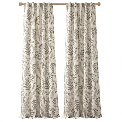 Lush Décor Botanical Dreams Window Panels Light Linen/Black Pair 42x84 6 Lush Décor Botanical Dreams Window Panels Light Linen/Black Pair 42x84 - Image 6