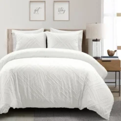 3pc Diamond Clip Jacquard Duvet Cover Set White - Lush Décor 15 3pc Diamond Clip Jacquard Duvet Cover Set White - Lush Décor -Beautiful House GUEST 706fdb2d a56b 4b6b 8c2f acabfb4c8498