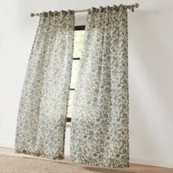 37"x84" Lush Decor Lillian Block Print Linen Textured Window Curtain Panels Blue/Sage Pair 12 37"x84" Lush Decor Lillian Block Print Linen Textured Window Curtain Panels Blue/Sage Pair -Beautiful House GUEST 708e6439 4994 490c 8839 3d7959eaa3f2