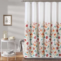 72"x72" Clarissa Floral Shower Curtain - Lush Décor -Beautiful House GUEST 72606584 99f7 4062 bc51 78b9f9c03664